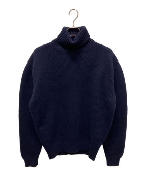 PRADA（プラダ）PRADA (プラダ) PRADA ハイネック ゲージ ニット ネイビー サイズ:46の古着・服飾アイテム