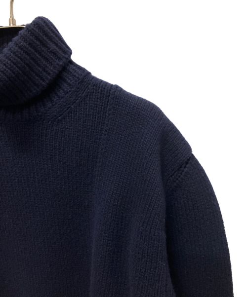 PRADA（プラダ）PRADA (プラダ) PRADA ハイネック ゲージ ニット ネイビー サイズ:46の古着・服飾アイテム