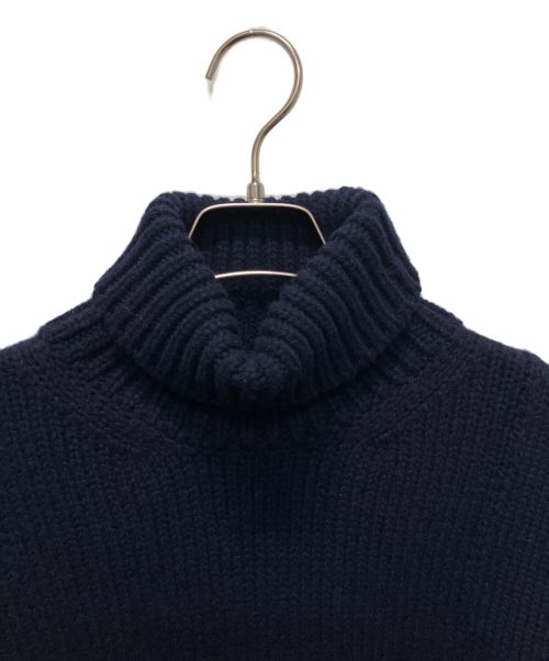 PRADA（プラダ）PRADA (プラダ) PRADA ハイネック ゲージ ニット ネイビー サイズ:46の古着・服飾アイテム