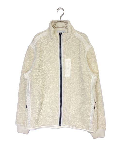 STONE ISLAND（ストーンアイランド）STONE ISLAND (ストーンアイランド) アームロゴボアフリースブルゾン アイボリー サイズ:XLの古着・服飾アイテム