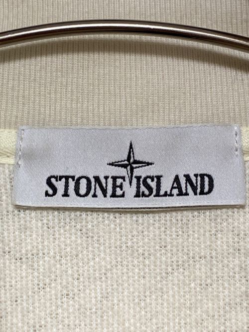 STONE ISLAND（ストーンアイランド）STONE ISLAND (ストーンアイランド) アームロゴボアフリースブルゾン アイボリー サイズ:XLの古着・服飾アイテム
