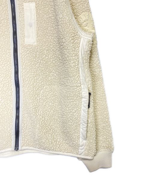 STONE ISLAND（ストーンアイランド）STONE ISLAND (ストーンアイランド) アームロゴボアフリースブルゾン アイボリー サイズ:XLの古着・服飾アイテム