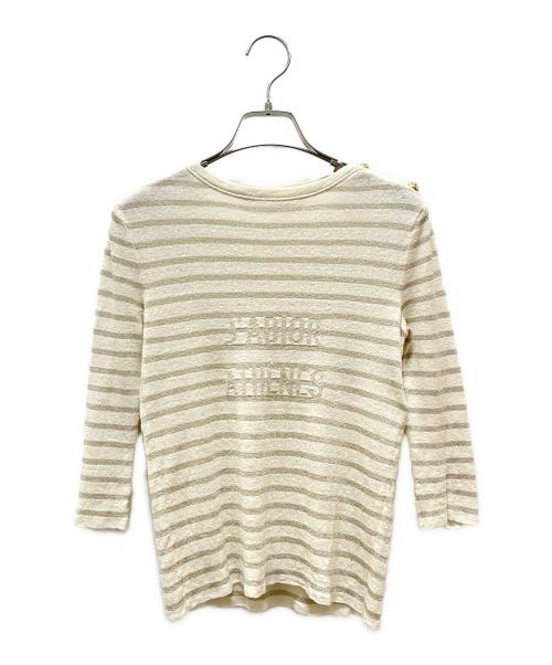 Christian Dior（クリスチャン ディオール）Christian Dior (クリスチャン ディオール) JADIORボーダーニット ベージュ サイズ:40の古着・服飾アイテム