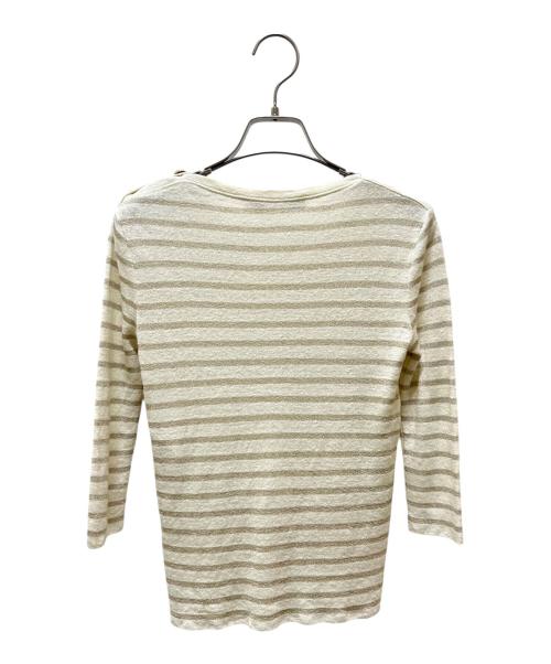 Christian Dior（クリスチャン ディオール）Christian Dior (クリスチャン ディオール) JADIORボーダーニット ベージュ サイズ:40の古着・服飾アイテム