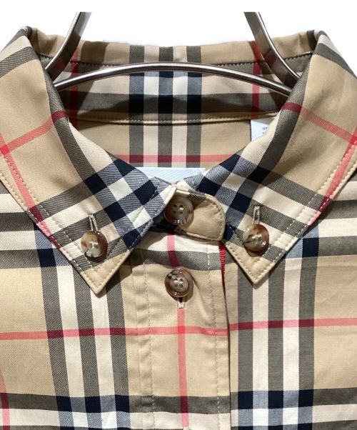 BURBERRY（バーバリー）BURBERRY (バーバリー) ノヴァチェックシャツワンピース ブラウン サイズ:34の古着・服飾アイテム