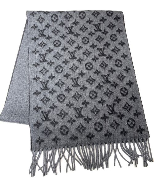 LOUIS VUITTON（ルイ ヴィトン）LOUIS VUITTON (ルイ ヴィトン) エシャルプ・モノグラム グラディエント ブラック×グレーの古着・服飾アイテム