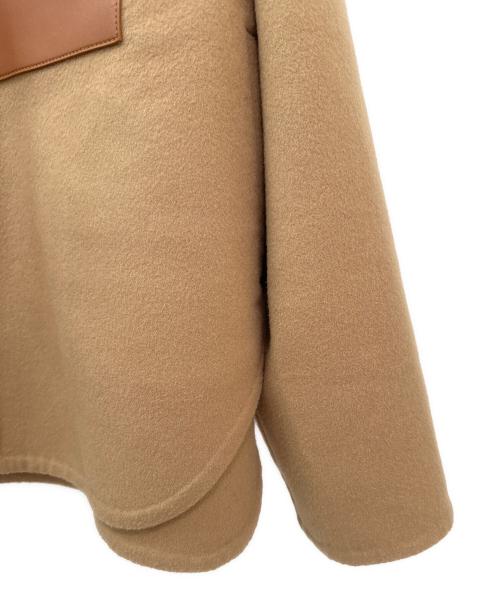 LOEWE（ロエベ）LOEWE (ロエベ) レザーパッチフーデッドジャケット ブラウン サイズ:-の古着・服飾アイテム
