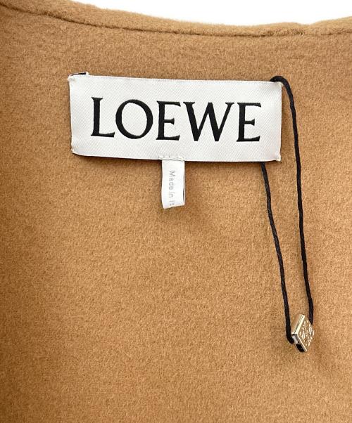 LOEWE（ロエベ）LOEWE (ロエベ) レザーパッチフーデッドジャケット ブラウン サイズ:-の古着・服飾アイテム