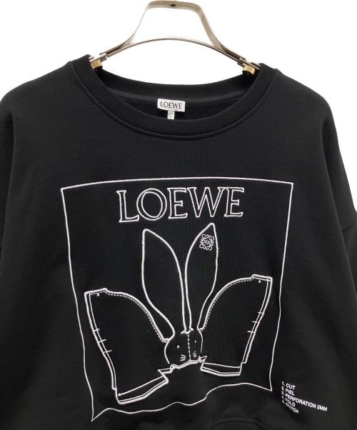 LOEWE（ロエベ）LOEWE (ロエベ) バニーロゴスウェット ブラック サイズ:XSの古着・服飾アイテム