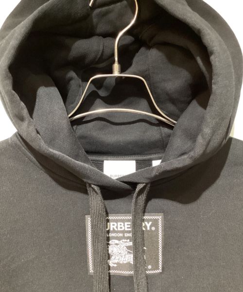 BURBERRY（バーバリー）BURBERRY (バーバリー) Prosum Label Hoodie（プロッサムレーベルパーカー） ブラック サイズ:Sの古着・服飾アイテム