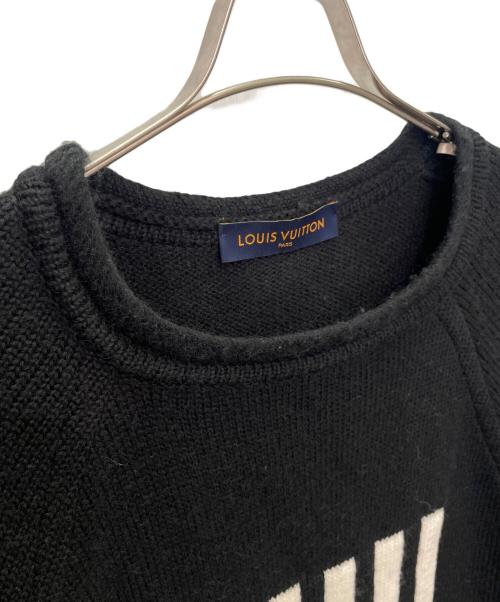LOUIS VUITTON（ルイ ヴィトン）LOUIS VUITTON (ルイ ヴィトン) バーコード&アースニット ブラック サイズ:Lの古着・服飾アイテム