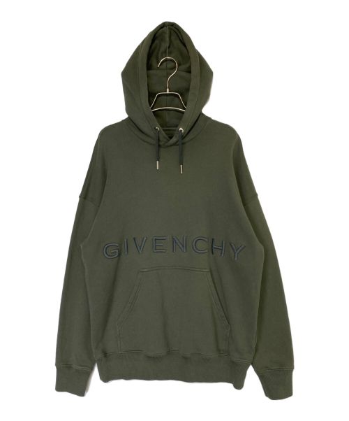 GIVENCHY（ジバンシィ）GIVENCHY (ジバンシィ) ロゴパーカー オリーブ サイズ:Mの古着・服飾アイテム