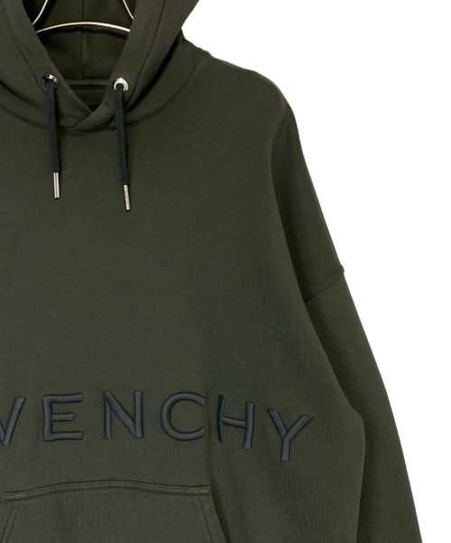 GIVENCHY（ジバンシィ）GIVENCHY (ジバンシィ) ロゴパーカー オリーブ サイズ:Mの古着・服飾アイテム