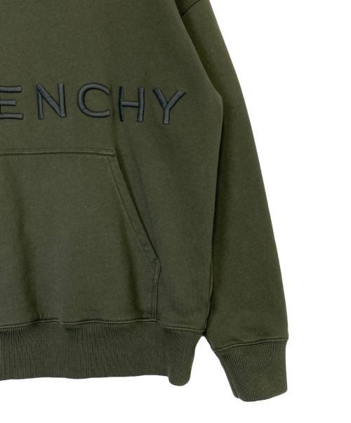GIVENCHY（ジバンシィ）GIVENCHY (ジバンシィ) ロゴパーカー オリーブ サイズ:Mの古着・服飾アイテム