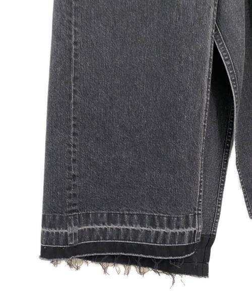 sacai（サカイ）sacai (サカイ) デニムレイヤードスカート ブラック サイズ:２の古着・服飾アイテム