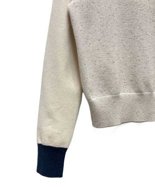 CHANEL（シャネル）CHANEL (シャネル) P62 カシミヤ ラメ加工 ロゴ ニットプルオーバー  ベージュ サイズ:34の古着・服飾アイテム