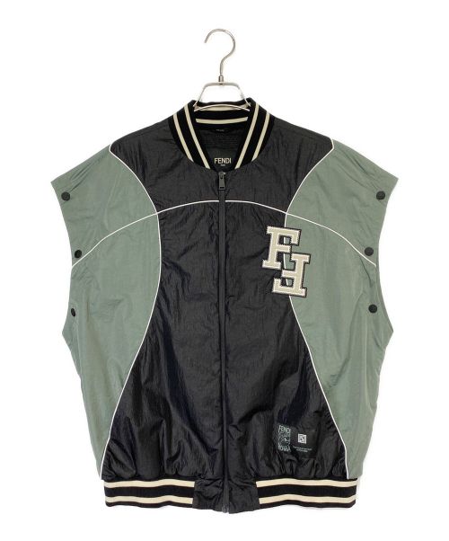 FENDI（フェンディ）FENDI (フェンディ) 2WAYナイロンジャケット グリーン サイズ:46の古着・服飾アイテム