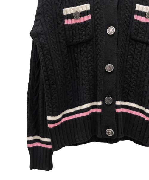 CHANEL（シャネル）CHANEL (シャネル) ココボタン カシミヤ混 カーディガン ブラック サイズ:36の古着・服飾アイテム