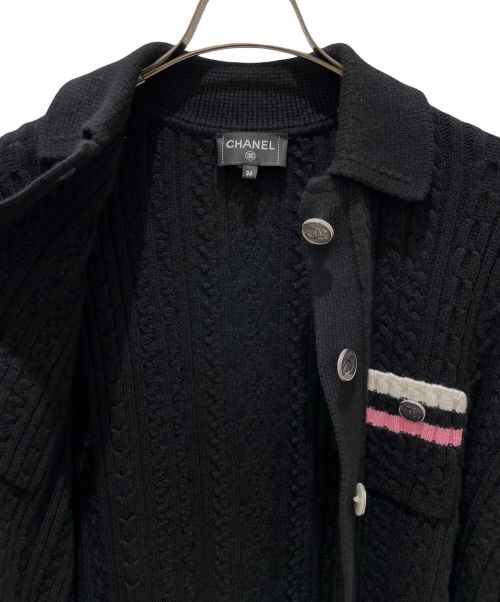 CHANEL（シャネル）CHANEL (シャネル) ココボタン カシミヤ混 カーディガン ブラック サイズ:36の古着・服飾アイテム