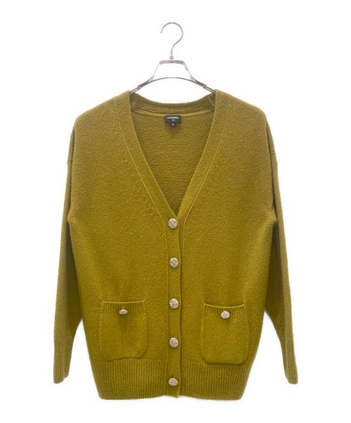 CHANEL（シャネル）CHANEL (シャネル) ココボタンニットカーディガン マスタード サイズ:36の古着・服飾アイテム