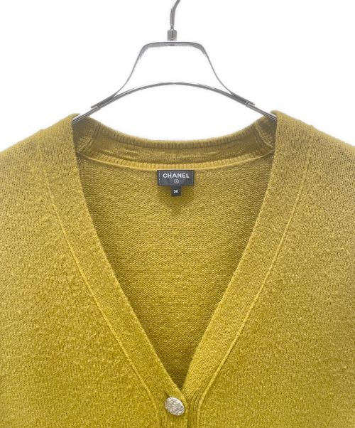 CHANEL（シャネル）CHANEL (シャネル) ココボタンニットカーディガン マスタード サイズ:36の古着・服飾アイテム