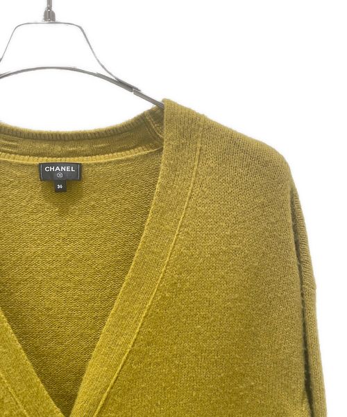 CHANEL（シャネル）CHANEL (シャネル) ココボタンニットカーディガン マスタード サイズ:36の古着・服飾アイテム