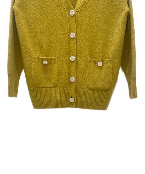 CHANEL（シャネル）CHANEL (シャネル) ココボタンニットカーディガン マスタード サイズ:36の古着・服飾アイテム