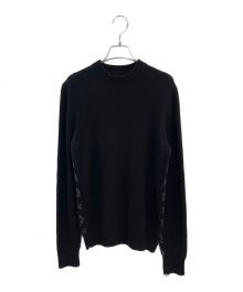 LOUIS VUITTON（ルイ ヴィトン）の古着「ハーフアンドハーフモノグラムニット」｜ブラック