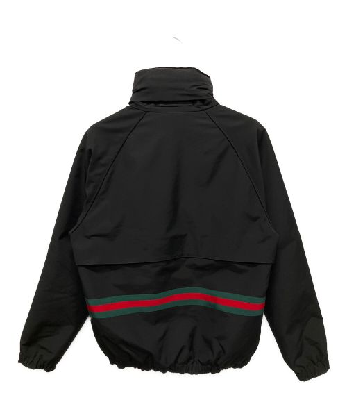 GUCCI（グッチ）GUCCI (グッチ) GG リップストップ リバーシブルジャケット Reversible GG canvas jacket in black 722511 ブラック×ブラウン サイズ:44の古着・服飾アイテム