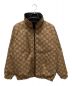 GUCCI（グッチ）の古着「GG リップストップ リバーシブルジャケット Reversible GG canvas jacket in black 722511」｜ブラック×ブラウン