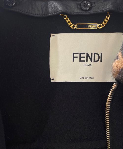 FENDI（フェンディ）FENDI (フェンディ) クロップドジップアップブルゾン ブラック サイズ:38の古着・服飾アイテム