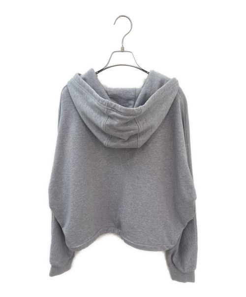 PRADA（プラダ）PRADA (プラダ) トライアングルクロップドジップアップパーカー  グレー サイズ:Sの古着・服飾アイテム