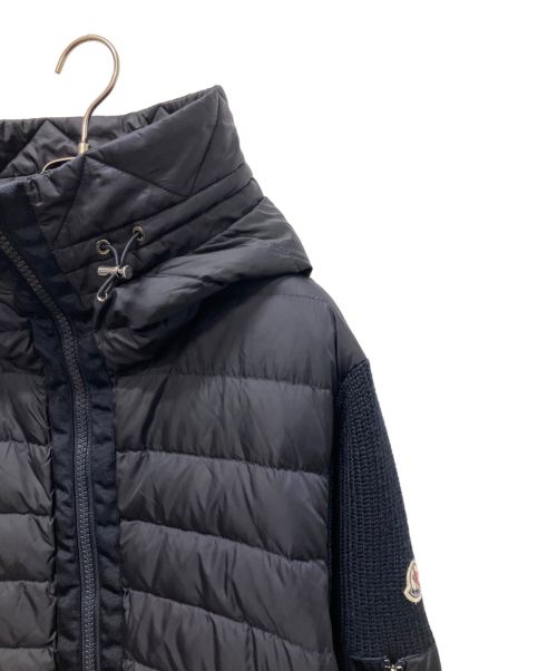 MONCLER（モンクレール）MONCLER (モンクレール) ニット切替ダウンジャケット ネイビー サイズ:XLの古着・服飾アイテム