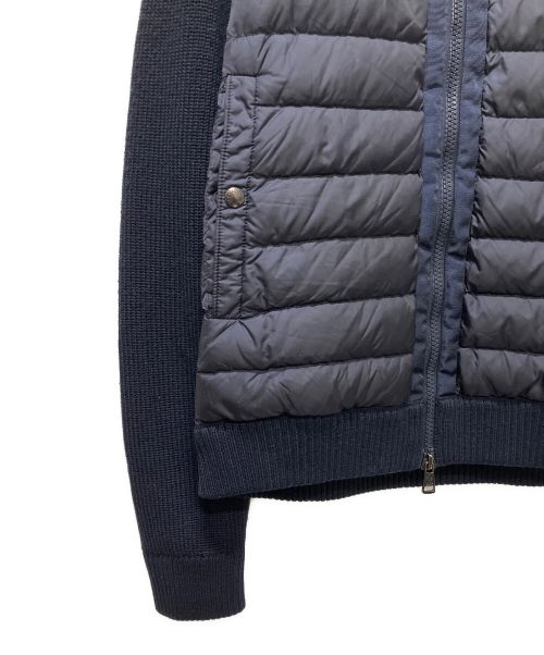 MONCLER（モンクレール）MONCLER (モンクレール) ニット切替ダウンジャケット ネイビー サイズ:XLの古着・服飾アイテム