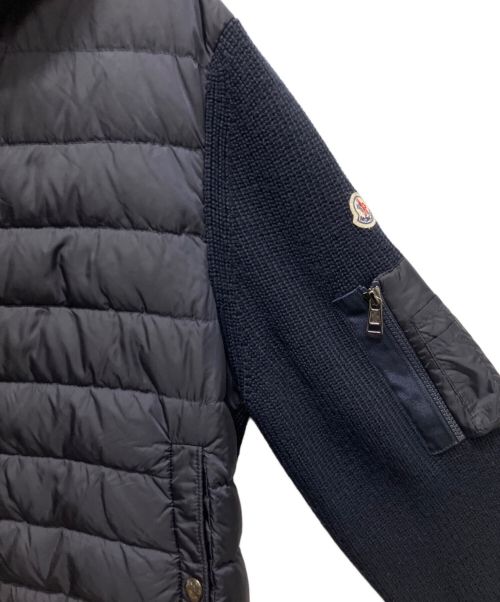 MONCLER（モンクレール）MONCLER (モンクレール) ニット切替ダウンジャケット ネイビー サイズ:XLの古着・服飾アイテム
