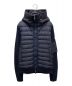 MONCLER（モンクレール）の古着「ニット切替ダウンジャケット」｜ネイビー