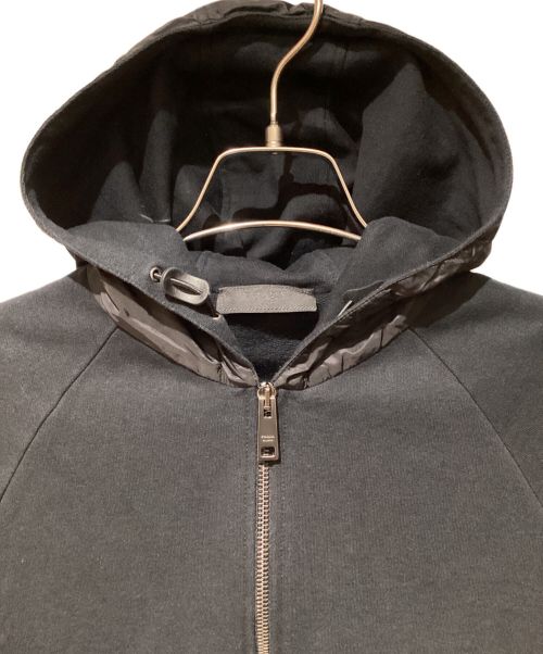 PRADA（プラダ）PRADA (プラダ) ナイロン切替ジップパーカー ブラック サイズ:Sの古着・服飾アイテム