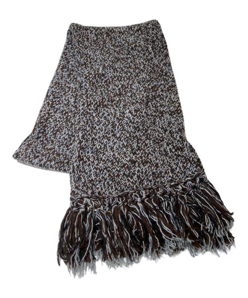 HERMES（エルメス）HERMES (エルメス) ローゲージ マフラー ブラウンの古着・服飾アイテム