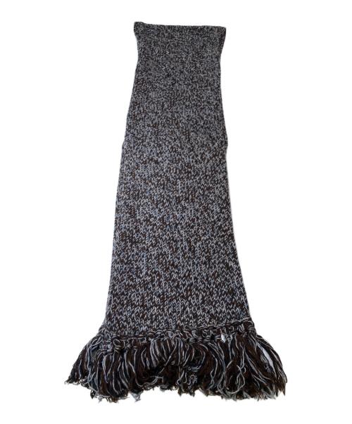 HERMES（エルメス）HERMES (エルメス) ローゲージ マフラー ブラウンの古着・服飾アイテム