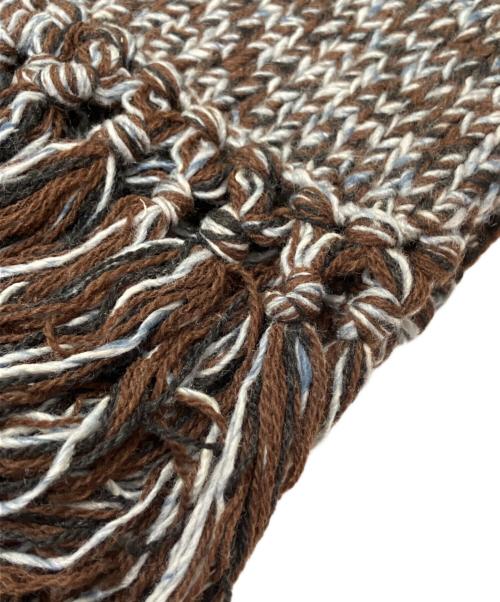 HERMES（エルメス）HERMES (エルメス) ローゲージ マフラー ブラウンの古着・服飾アイテム