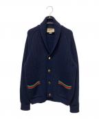GUCCIグッチ）の古着「ショールカラーカーディガン」｜ネイビー