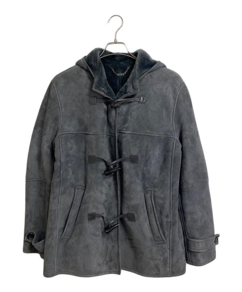LOEWE（ロエベ）LOEWE (ロエベ) ムートンダッフルコート　羊革　国内代理店表記あり グレー サイズ:48の古着・服飾アイテム