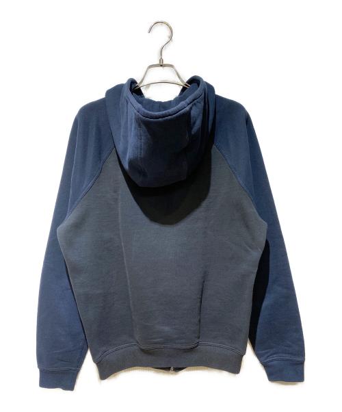 HERMES（エルメス）HERMES (エルメス) バイカラー ジップパーカー ネイビー サイズ:Sの古着・服飾アイテム