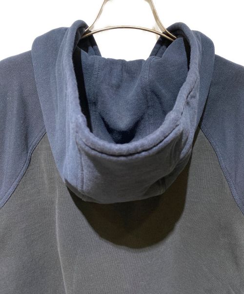 HERMES（エルメス）HERMES (エルメス) バイカラー ジップパーカー ネイビー サイズ:Sの古着・服飾アイテム