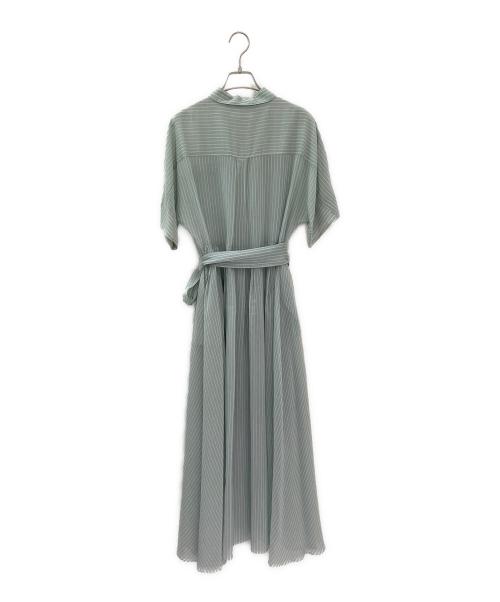 ebure（エブール）ebure (エブール) ストライプシャツワンピース グリーン サイズ:36の古着・服飾アイテム