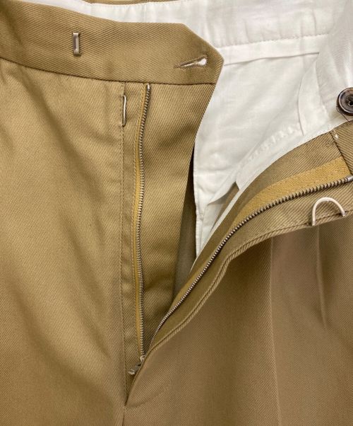 Maison Margiela（メゾンマルジェラ）Maison Margiela (メゾンマルジェラ) Wide Leg Tailored Trousers カーキ サイズ:50の古着・服飾アイテム