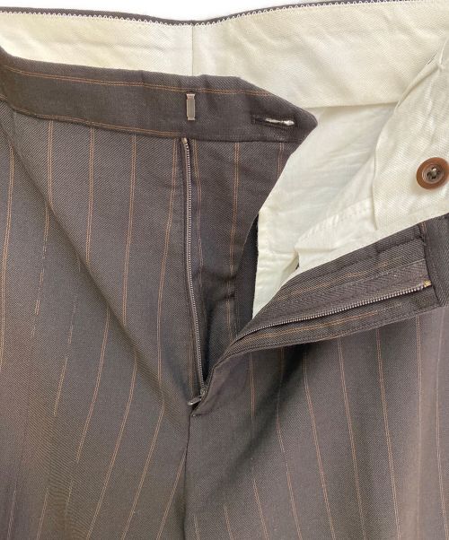 Maison Margiela（メゾンマルジェラ）Maison Margiela (メゾンマルジェラ) サイドライン ストライプパンツ ブラウン サイズ:44の古着・服飾アイテム