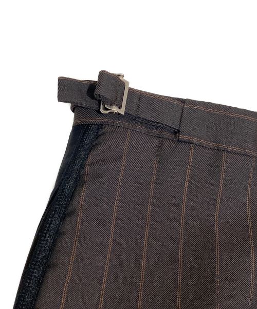 Maison Margiela（メゾンマルジェラ）Maison Margiela (メゾンマルジェラ) サイドライン ストライプパンツ ブラウン サイズ:44の古着・服飾アイテム