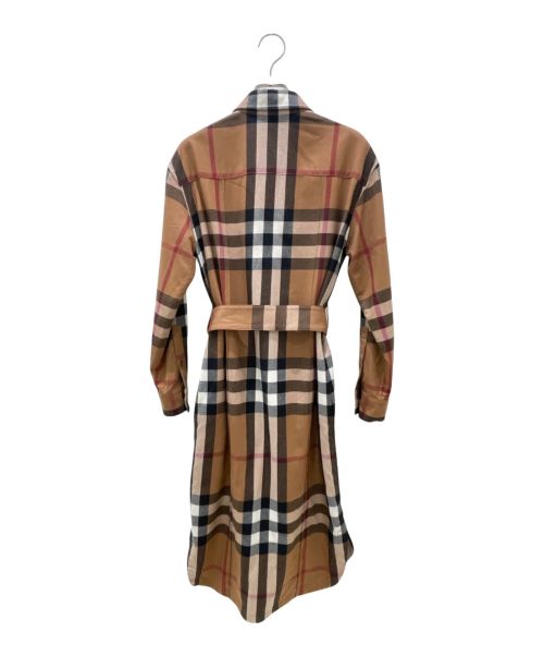 BURBERRY（バーバリー）BURBERRY (バーバリー) ベルテッドノバチェックワンピース ブラウン サイズ:34の古着・服飾アイテム