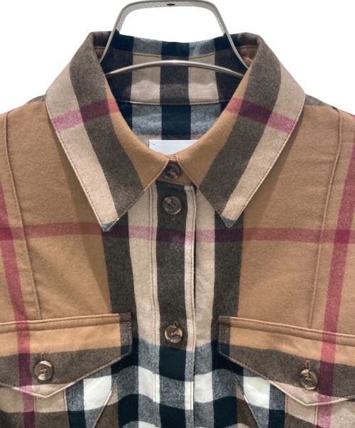 BURBERRY（バーバリー）BURBERRY (バーバリー) ベルテッドノバチェックワンピース ブラウン サイズ:34の古着・服飾アイテム